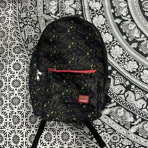 Pokemon Pikachu, Eevee & Pokemon Designs Black Loungefly Backpack Bag PMBK0126